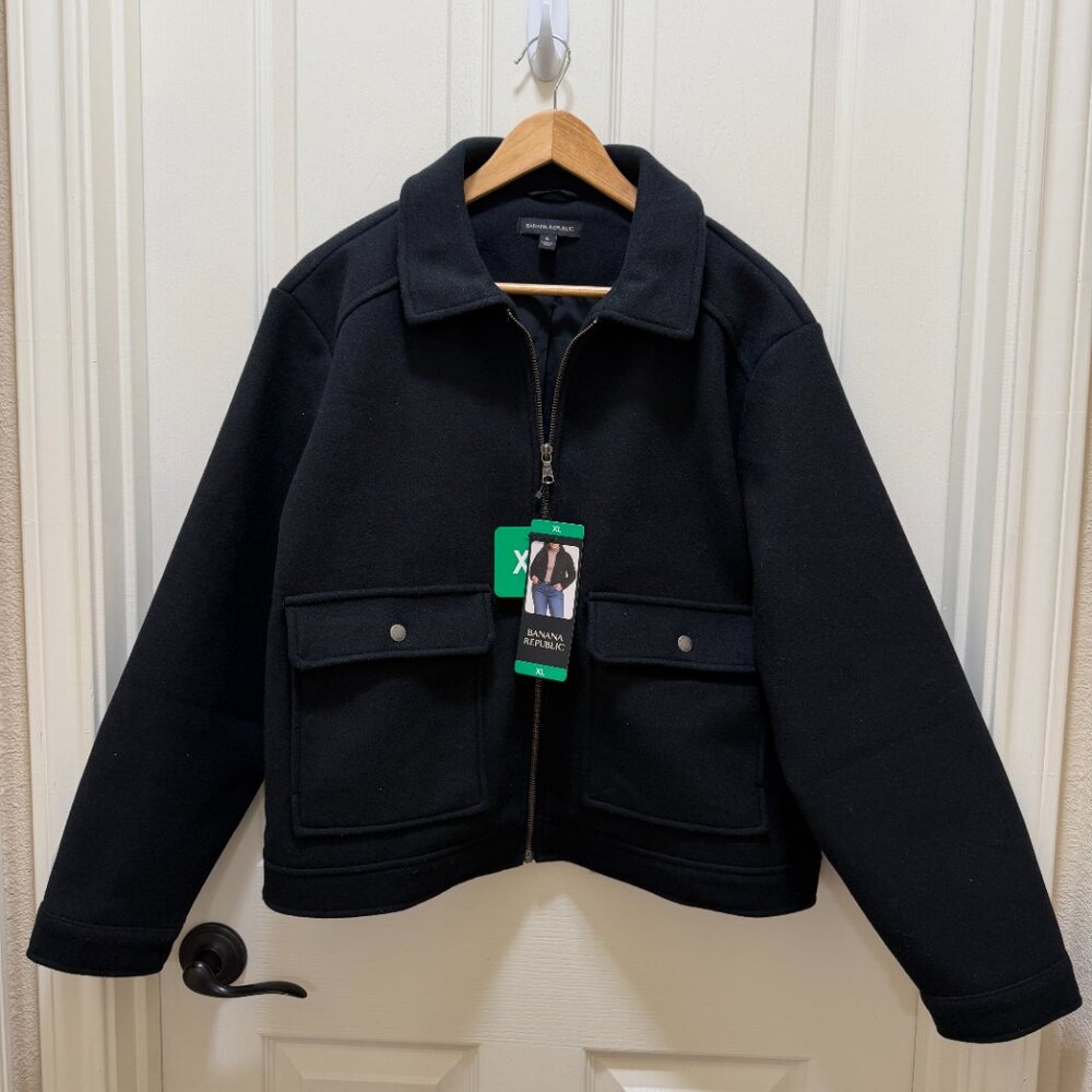 Banana Republic Women's Jacket Size XL Black Soft Brushed Fabric Casual (NEW) - Picture 16 of 16